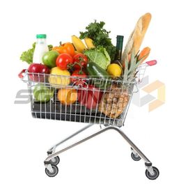 Unfolding Colored Supermarket Shopping Trolley Baskets